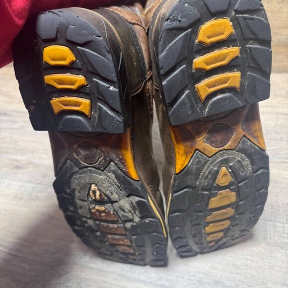 Justin Joist Brown Leather Composite Safett Toe Western Boots Men's Size 11 - Picture 5 of 8